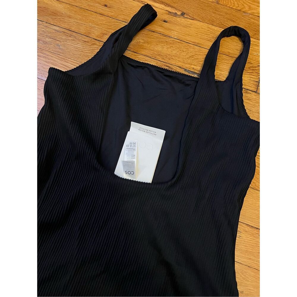 COS Midnight Ribbed One Piece Swimsuit - Picture 7 of 9